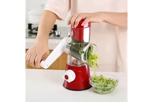 1 Piece Metal Slicing Grater Spiral Slicer Hand Manual Rotary Cheese Grater Food Processor Blender Potato Vegetable Chopper