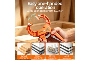 Imbot Stainless Steel Rubber Adjustable Spring Clip Clamp Wood Plate Fixing-DIY Industrial Grade Woodworking Tools Assembly