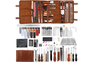 Professional Leather Tooling Kit Leather Craft Tools Leather Working Kit with Custom Handbag