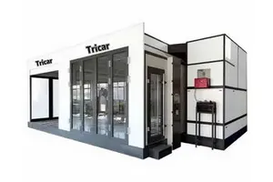 Tricar Heating System LED Lighting Tricar Paint Room For Auto Body Shop Car SUV 7m Car Paint Spray Booth Baking Oven