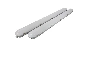 Warehouse TriProof Light Anti Glare Lighting Ip66 Vapor Tight Decorative Slats Plastic Led Tri-proof Light Fixture for Corridor
