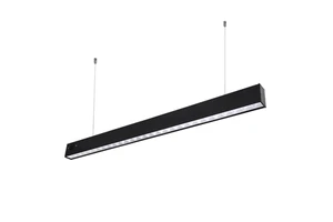 Lonyung Commercial 4000k 5000k 6000k ETL CE 4ft 8ft Aluminium Linear Lamp Project Dimmable Black Suspended Led Linear Tube Light