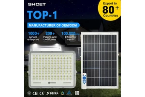 Outdoor Ip66 Solar Flood Light Spotlights 100W~400W Solar Flood Lamp Panel OEM LOGO Solar Flood Lights