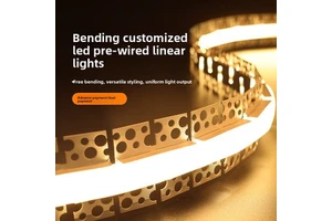 Geside 24V Arc-shaped Light Channel Embedded Pre-buried LED Strip Freely Bendable Aluminum Alloy 6000K/3500K/4100K Color Temp