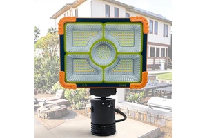 Portable Rechargeable Multifunctional LED Solar Floodlight Waterproof ABS Body Outdoor Camping Light with High IP66 Rating