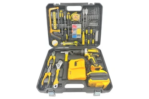 Hot Sale Multifunctional Household Industrial Tool Kit Craftsman Mechanic Cordless Power Drill Combo Kit Tool Case