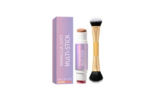 Multi-effect Mineral Moisturizing Waterproof Blush Contour Stick (Pink + Skin Tone) Creates Natural Look Light Rich Smooth Thin