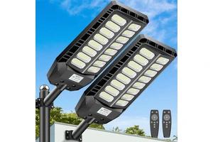 Commercial Split Type Solar Street Light Remote Control IP65 High Brightness Outdoor Motion Sensor Road LED Flood Lights 7000K