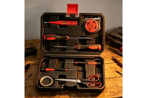 Compact 8-Piece Hand Tool Kit for Household Maintenance and DIY Tasks in Storage Case