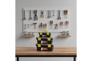 DR-8604002 Tool Box Lockable Design Portable Tool Storage Box with Handle Mechanic Repair 13"+16"+19" Tool Case Wholesale