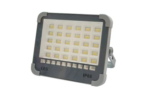 Solar-powered LED IP66 Portable Rechargeable Floodlight, Outdoor Camping Light, High-power Ultra-bright Emergency Lighting