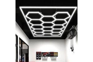 Wholesale Honeycomb Hexagon LED Garage Lights for Car Parking & Workshop IP54 Rated AC 110-240V CRI90 White