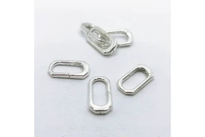 925 Silver Universal Rectangular Snap Lock Personalized Size & Finish for Handmade Earrings Pendants & Charm Bracelets