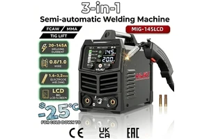 YIJIU 145A MIG Welder Safety Protection 3 in 1 Welder FLUX MIG/Lift TIG/ARC Multi-Process Mig Welder 110V DC Welding Machine
