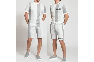 Men Short Sleeve Street Wear Custom Mens Shirts and Shorts Men Short Tracksuit Set Sets Short Sleeve Tops and Pant