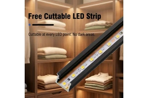 Non-cutting Welded groove Induction Lamp Aluminum Lining Profile Upper Lampshade Plastic 12V/24V Mini Dimmable Cabinet Light