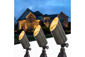 Die-Cast Brass Waterproof Low Voltage garden Spotlight Landscape Lighting up Light Outdoor Led Spotlight With Ground Stake