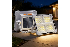High Quality Gray Body Solar Emergency Light Outdoor Solar Spot Light 100W 200W 300W Solar Flood Light Reflectores Solares