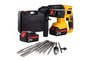 21V Brushless Rechargeable Hammer Electric Pick Three Purpose Industrial Us Plug Drill Concrete Portable Heavy Hammer Drills