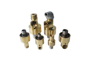 1/2'' HD15 Right-handed Rotation Brass Swivel Fitting Unidirectional Cooling Rotating Connector Rotary Joint for Air Water Oil
