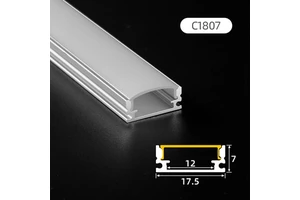 LED Linear Channel Aluminum Profile Extrusion for Commercial Cabinet and Glass Shelf Lighting
