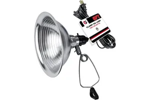 Clamp Lamp Light Detachable 8.5 Inch Aluminum Reflector 150 Watt (No Bulb Included) 18/2 SPT-2 Cord Office Garden Use 365 Beam