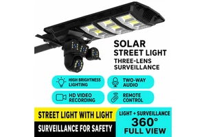 Best-Selling LED Solar Street Light Head Camera HD Monitoring Solar Panel Large Wattage Outdoor Waterproof Garden Light Memory