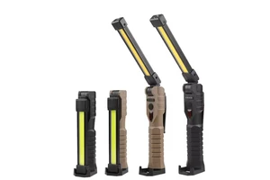 Portable dual-core task rechargeable light-emitting diode work light hook magnet universal serial bus car inspection light