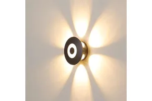 Lampara De Pared 8W Waterproof LED Round Shape Six Way Indoor Outdoor Exterior Wall Decorative Light for Living Room Wall Lamps