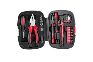 Basic Small Tool Kit for Home 21 Pieces Include Precision Screwdriver Extension bar Portable Mechanics Kit for Auto Repair