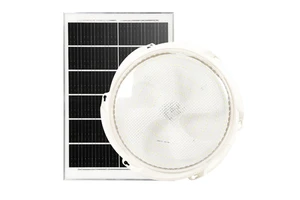 Indoor Solar Ceiling Light Pendant Lights Intelligent LED Cell Lamp with Remote Control for Shed Porch