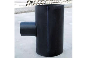 High-Density Polyethylene (HDPE) Equal Tee Butt Fusion Fittings SDR11 Water PN16 High Pressure 50mm 20mm Smooth Box Black