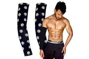 Custom UPF50+ Seamless Arm Sleeves Thin Soft Elastic Ice Cool Silk for Outdoor Cycling Sets Style