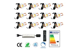 2026 New Style Mini Downlight with 12 pcs light for Outdoor Veranda and Remote Control 12V DC Waterproof Dimmable