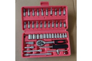 High Quality 46 Pcs Socket Sleeve Spanner Set Hand Operated with Iron Hard Case