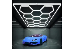 Wholesale Waterproof Hex LED Garage Lights Ac Powered Honeycomb Ceiling Lights for Workshop and Landscape Use