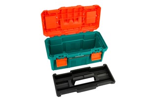 Portable General Toolbox With Plastic Buckle 15-Inch, 18-Inch, and 20-Inch Multi-Functional Double-Layer Toolbox