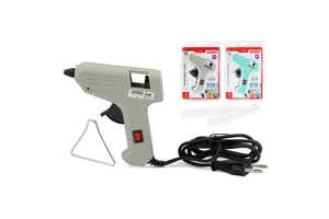 20W Mini Gray/ Turquoise Silicone Gun 2 Silicone Bars Single Electric Plastic for Industrial Hot Melt Glue 110-220V 50-60Hz