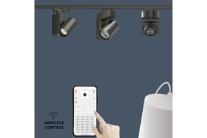 Electric Motorized LED COB Track Lights 15-60 Beam Remote Control Dimming CCT Adjustable High CRI 95 for Museums Galleries