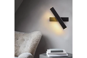 Nordic Creative Aluminum Led Rotating Wall Lamp with Acrylic Shade 85-265V Modern Bedroom Corridor Lighting