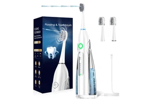 Multi Ipx7 Professional Portable Cleaning Teeth Pick Electric Dental Oral 200ml 2-in-1 Water Flosser with Electric Toothbrush