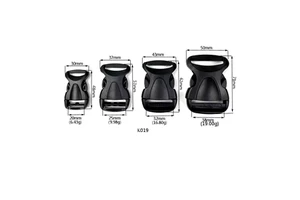 Adjustable Dual Side Release Security Belt Buckle Black Plastic Double Lock Tactical Belts Package for Pets Collar