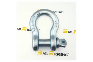 Marine Rigging Drop Forged Carbon Galvanized Steel Grillete Anchor Bow Shackle Screw Pin Shackle