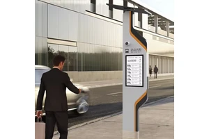 Outdoor Bus Stop Advertising Display Solar Power Light Vertical Pole Sign Board Electronic Station Sign Bus Stop Digital Signage