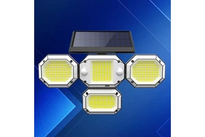 Solar Flood Light IP65 Waterproof LED for Garden Pathway Outdoor Use Ground Hanging Gutter Mount