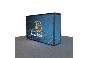 Portable Trade Show Equipment LED Lights Backlit Exhibition Stands Promotional Counter