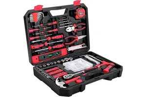 Professional Electrician Screwdriver Set Electric Drill Tape Measure-Battery-Powered Tool Kit Hard Case for Auto Maintenance