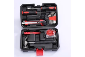 Portable Manual Tool Kit 15-Piece Home Tool Set for Basic Home DIY Repairs