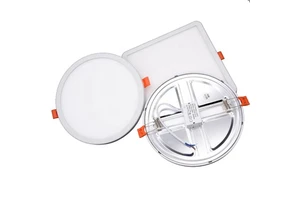 LED Panel Light Ultra Thin Recessed Downlights 6W 8W 15W 20W Free Open Hole Panel Light Round Square Ceiling Lamp