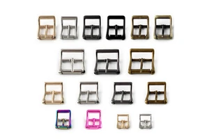 Metal Roller Buckle, Single Belt Buckle Square Center Bar Buckles for Leather Craft Belt